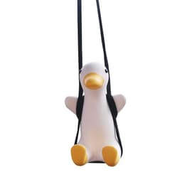 image-Car Pendant Cute Anime Little Duck Swing Auto Rearview Mirror Hanging Ornaments Interior Decoraction Accessories For Girls Gifts