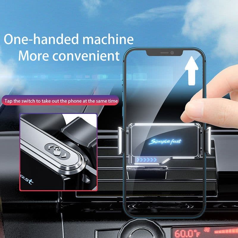image-Intelligent Automatic Car Phone Holder Air Vent Mount Holder For Phone Car Products Universal Stand