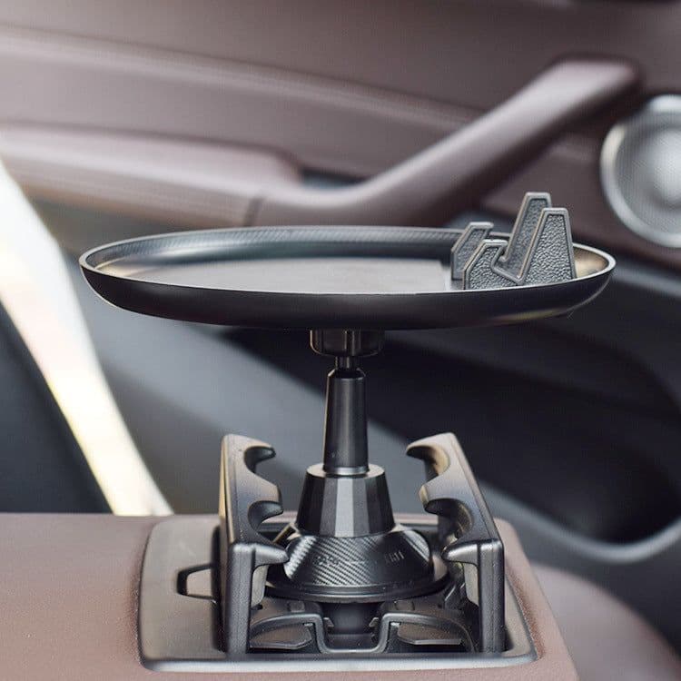image-Adjustable Car Cup Holder Drink Coffee Bottle Organizer Accessories Food Tray Automobiles Table For Burgers French Fries