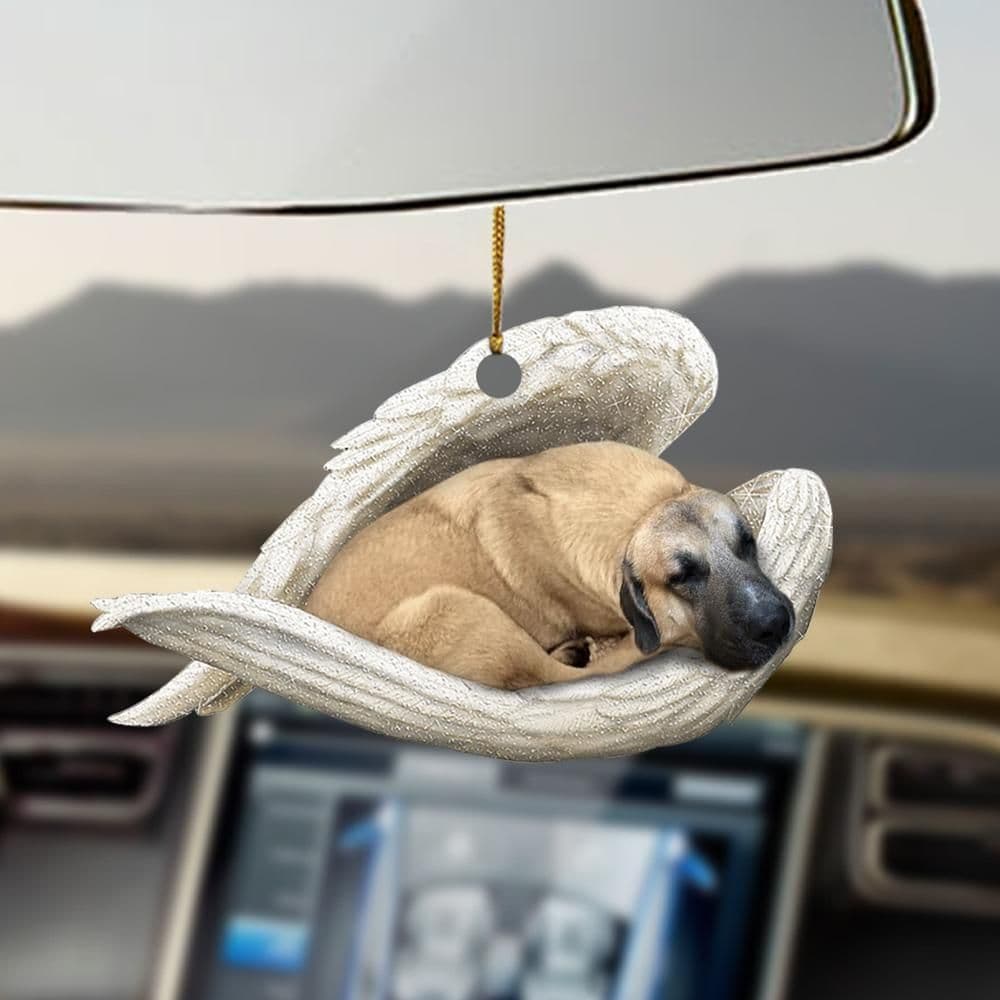 image-Car Pendant Sleeping Dog Angel Home Decor Acrylic Showcase Hanging Ornaments For Doors