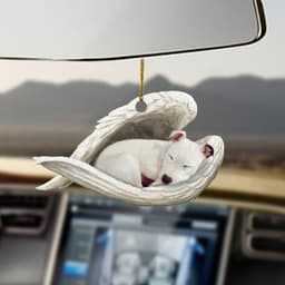 image-Car Pendant Sleeping Dog Angel Home Decor Acrylic Showcase Hanging Ornaments For Doors