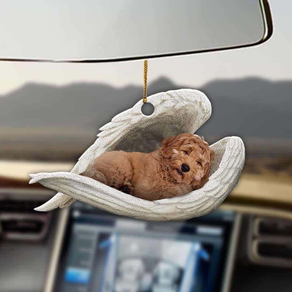 image-Car Pendant Sleeping Dog Angel Home Decor Acrylic Showcase Hanging Ornaments For Doors