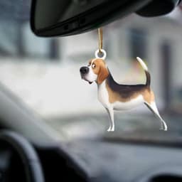 image-Car Pendant Sleeping Dog Angel Home Decor Acrylic Showcase Hanging Ornaments For Doors