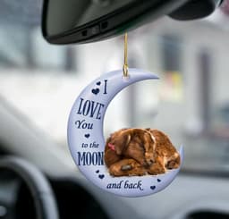 image-Car Pendant Sleeping Dog Angel Home Decor Acrylic Showcase Hanging Ornaments For Doors