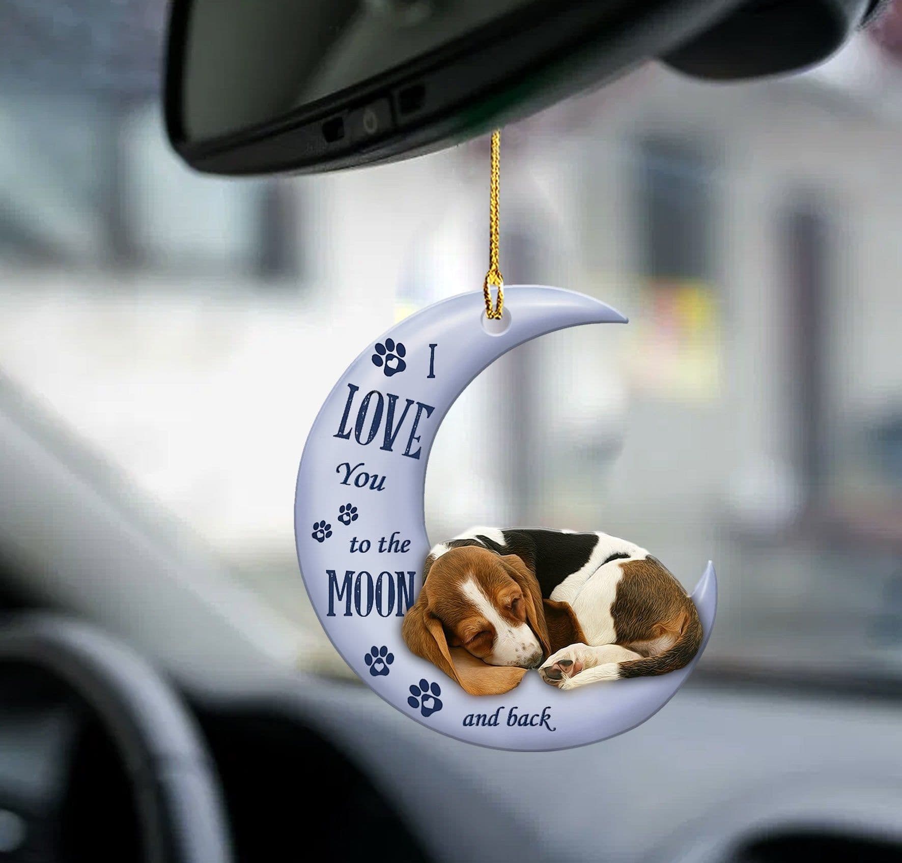 image-Car Pendant Sleeping Dog Angel Home Decor Acrylic Showcase Hanging Ornaments For Doors