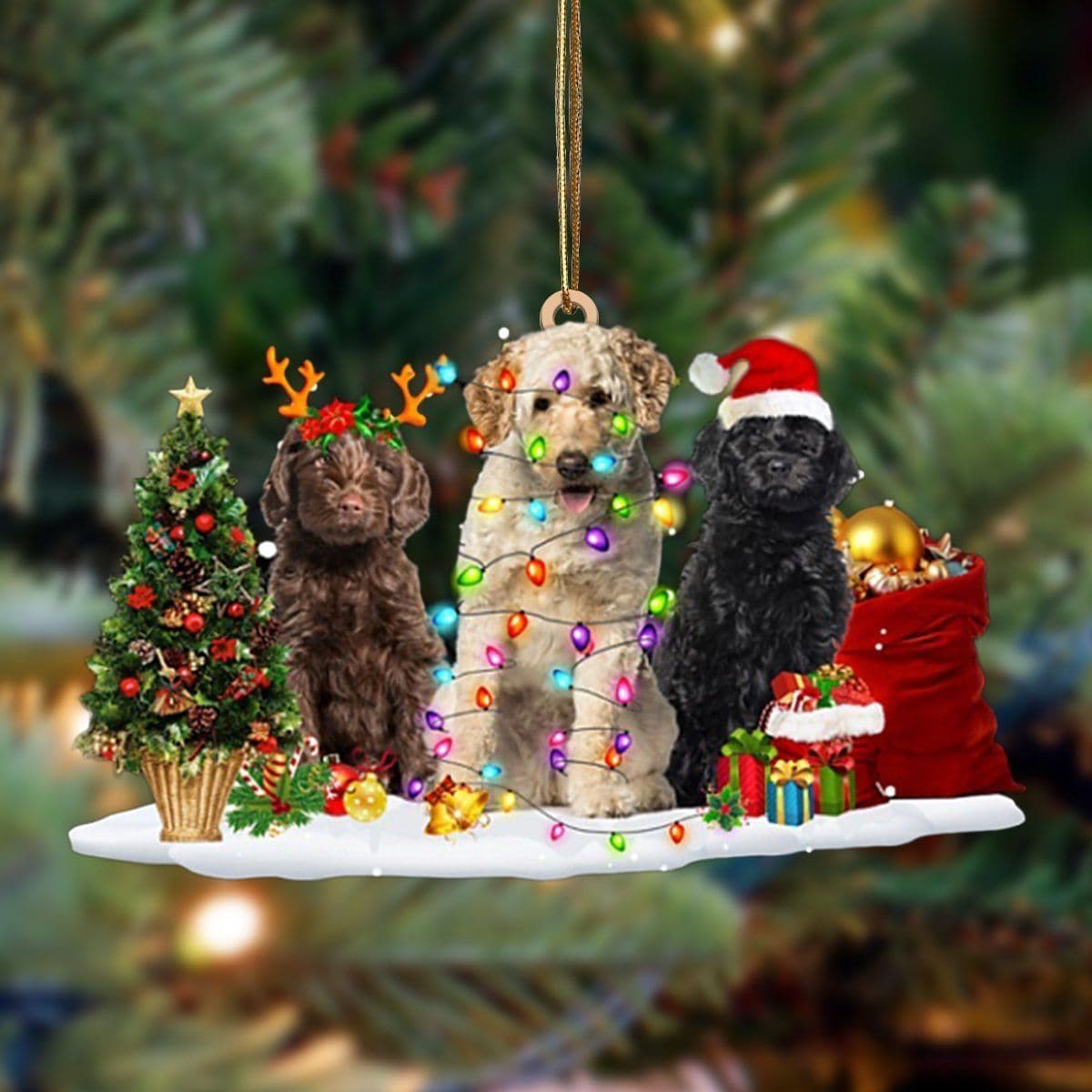 image-Car Pendant Sleeping Dog Angel Home Decor Acrylic Showcase Hanging Ornaments For Doors