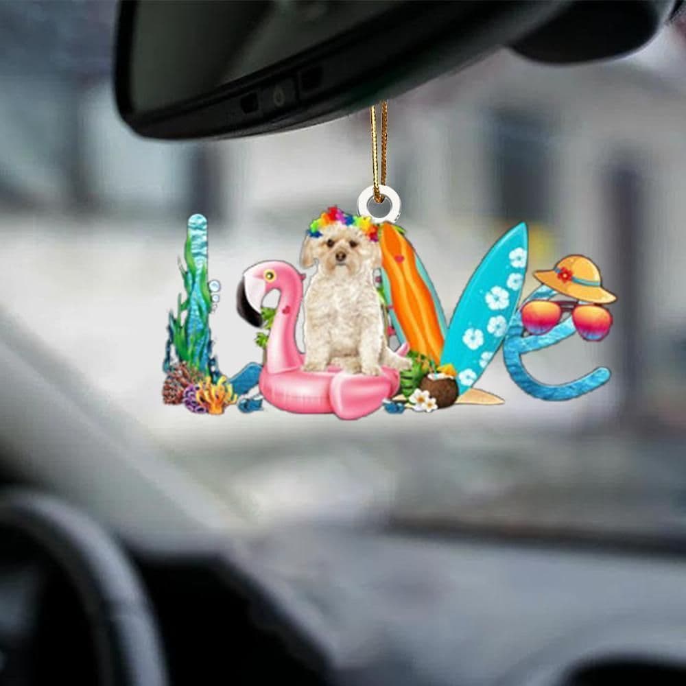 image-Car Pendant Sleeping Dog Angel Home Decor Acrylic Showcase Hanging Ornaments For Doors