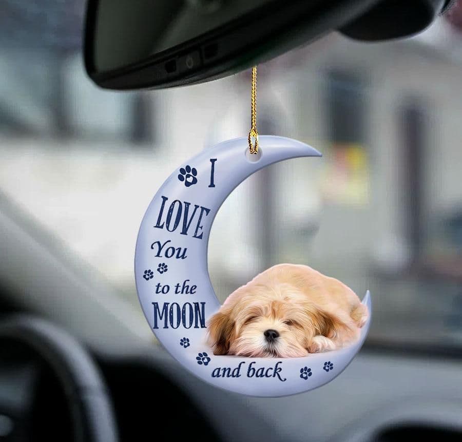 image-Car Pendant Sleeping Dog Angel Home Decor Acrylic Showcase Hanging Ornaments For Doors