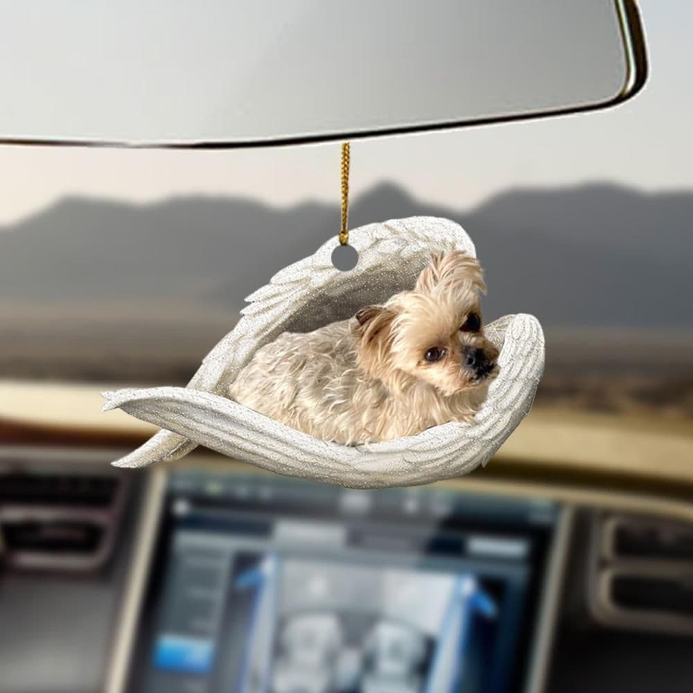 image-Car Pendant Sleeping Dog Angel Home Decor Acrylic Showcase Hanging Ornaments For Doors