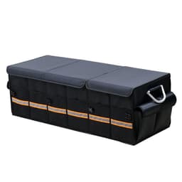 image-Car Trunk Organizer Foldable Cover Heavy Duty Collapsible Car Trunk Storage Box Car Cargo Trunk Bag With Lid For Sedan SUV