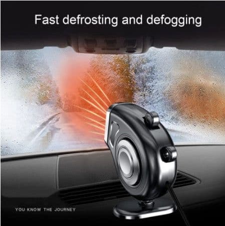 image-Warm Cold Dual Use Car Low Noise Defog Windscreen Fan Heater Demister Car Heater Fan Heater Window Mist Remover