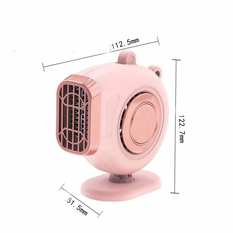 image-Warm Cold Dual Use Car Low Noise Defog Windscreen Fan Heater Demister Car Heater Fan Heater Window Mist Remover
