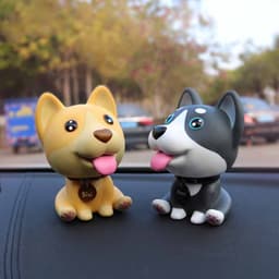 image-Car Dashboard Toys Nodding Dog Shaking Head Bobblehead Dolls Wobble Head Auto Accessory Interior Decor Car Ornaments Gifts Cute