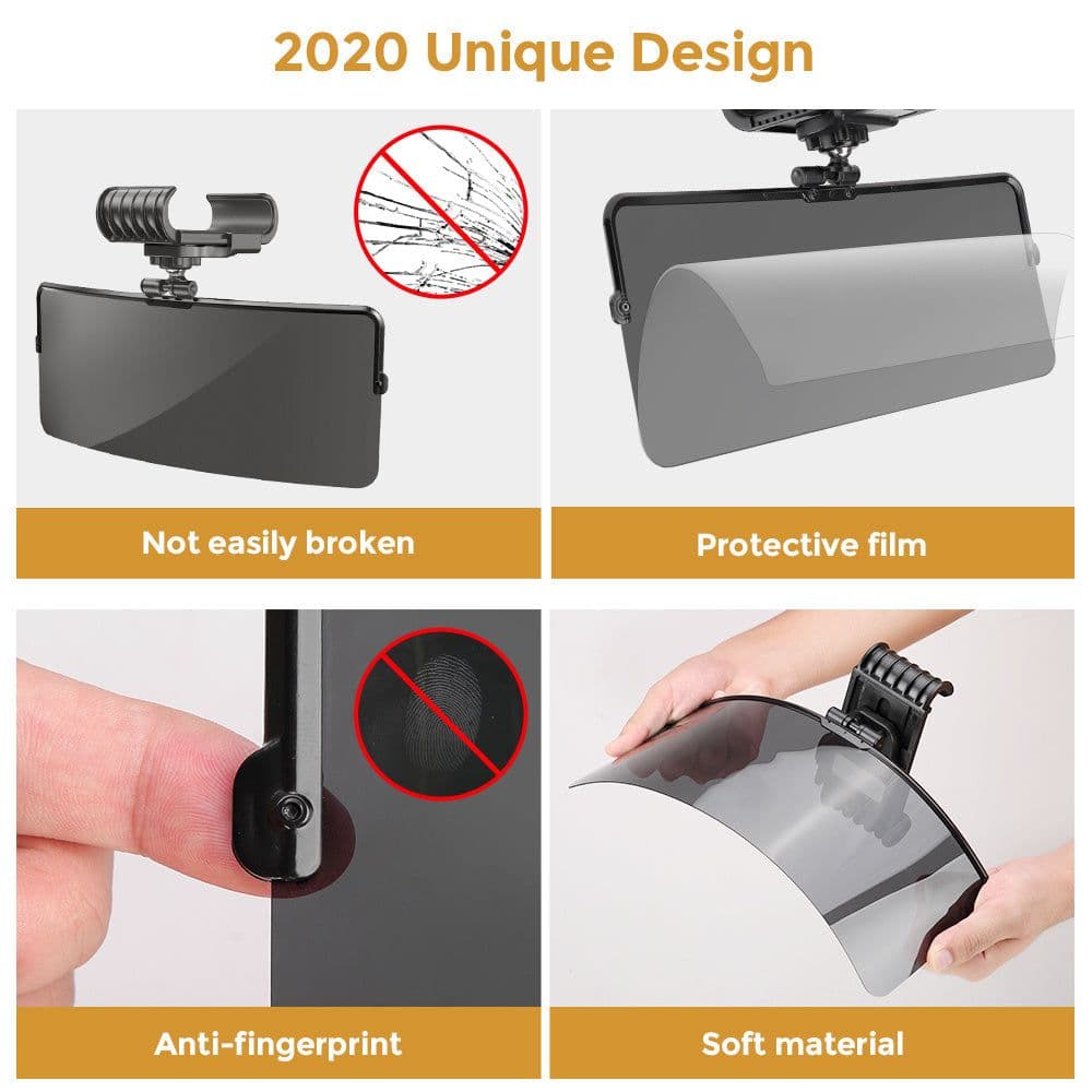 image-Polarized Car Sun Visor, Clear View, Anti-glare, UV Protection