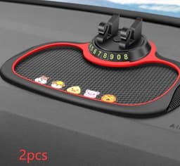 image-Non-Slip Car Phone Pad For 4-in-1 Car Parking Number Card Anti-Slip Mat Auto Phone Holder Sticky Anti Slide Dash Phone Mount