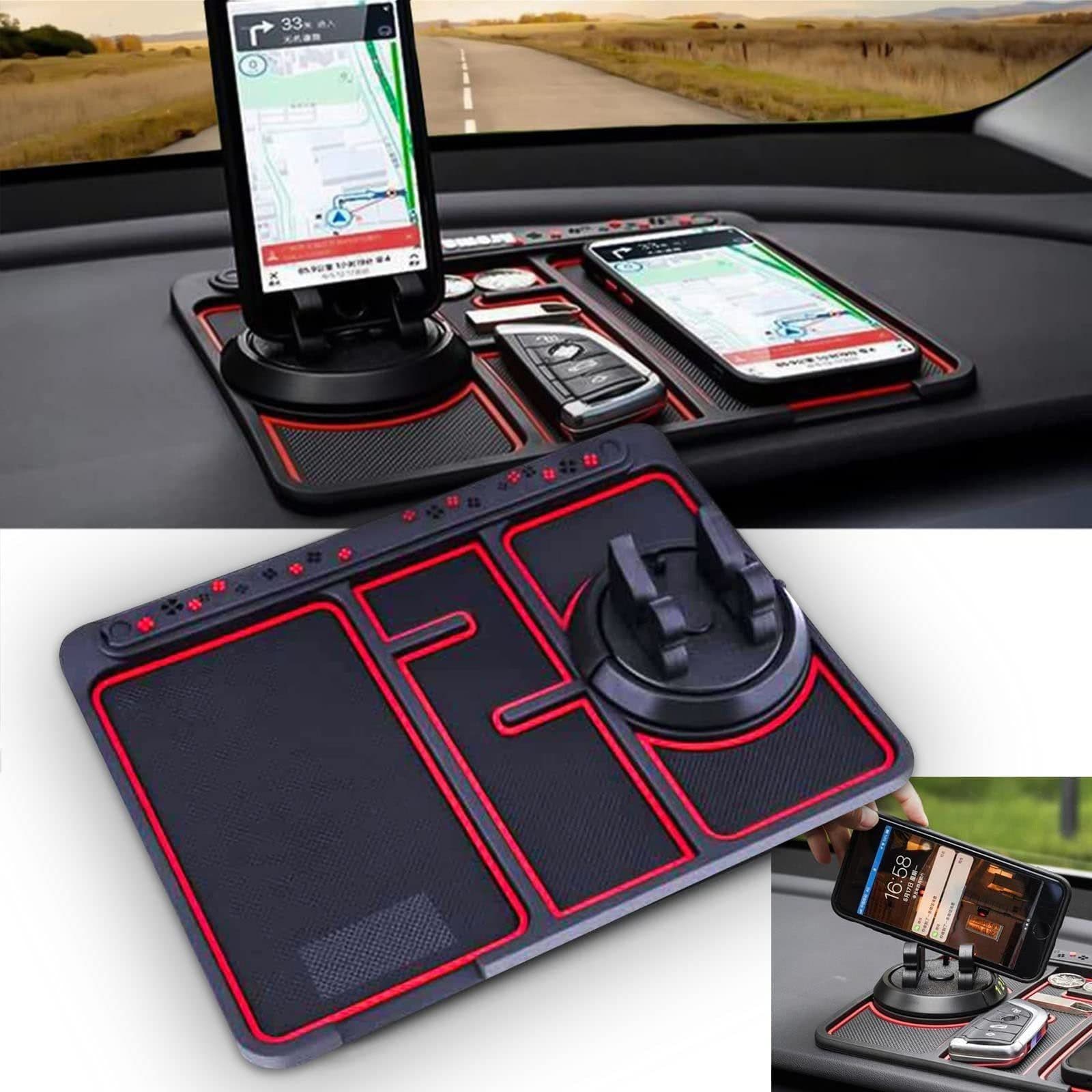 image-Non-Slip Car Phone Pad For 4-in-1 Car Parking Number Card Anti-Slip Mat Auto Phone Holder Sticky Anti Slide Dash Phone Mount