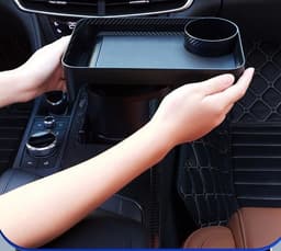 image-Simple Car 360 Degree Rotating Dinner Plate Tray