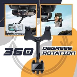 image-Rearview Mirror Phone Holder For Car Rotatable And Retractable Car Phone Holder Multifunctional 360 Rear View Mirror Phone Holder Suitable For All Mobile Phones And All Car