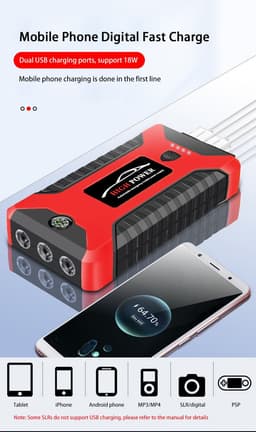 image-Car Emergency Starter Power Bank With SOS Light