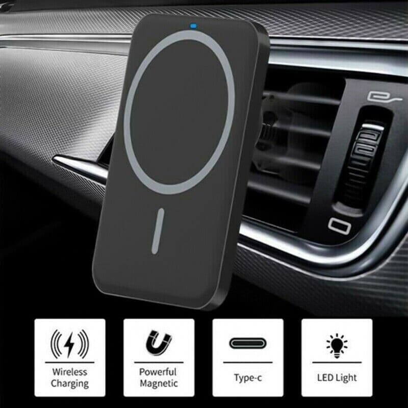 image-Magnetic Wireless Chargers Car Air Vent Stand Phone Holder Mini QI Fast Charging Station For Phone
