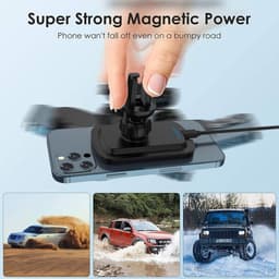 image-Magnetic Wireless Chargers Car Air Vent Stand Phone Holder Mini QI Fast Charging Station For Phone