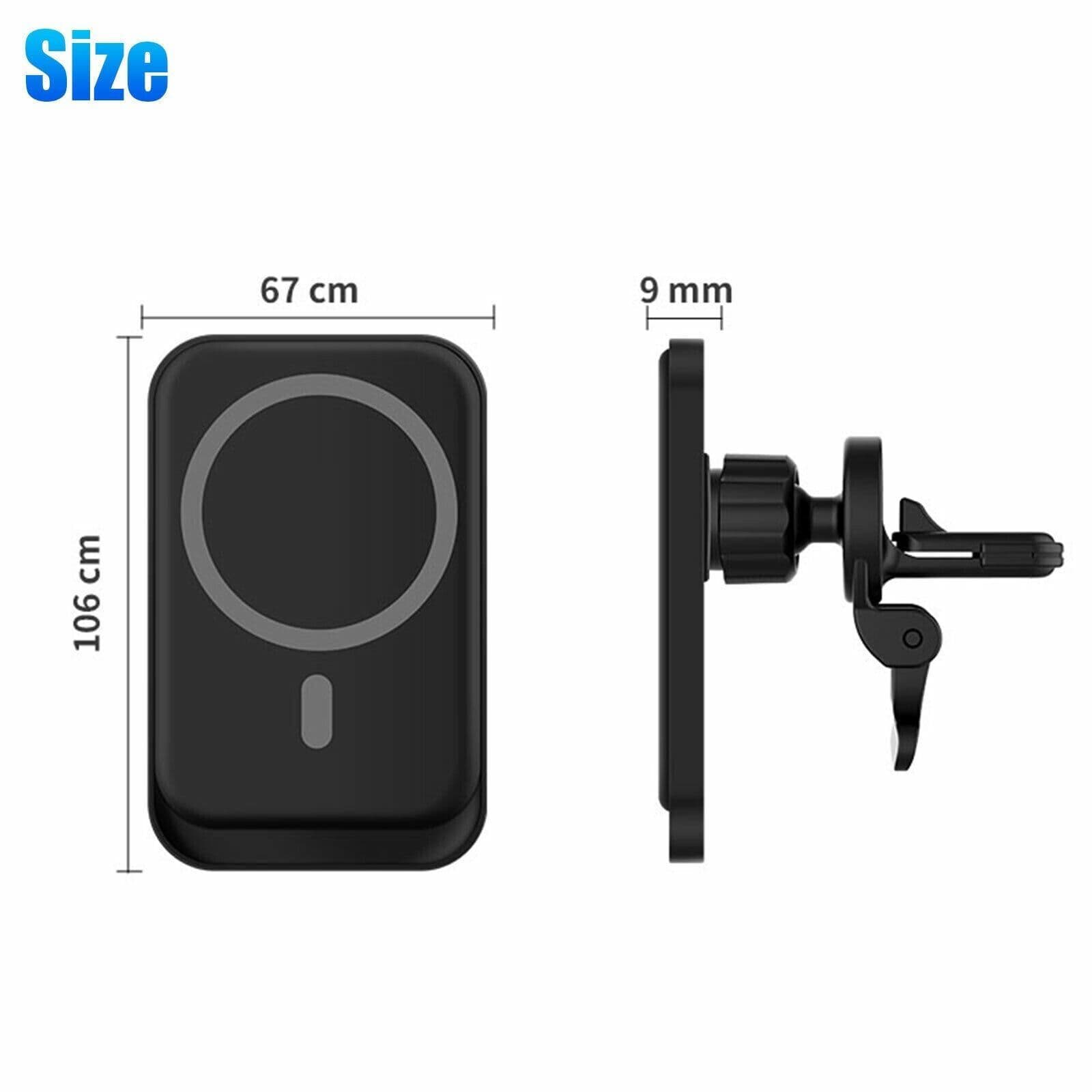 image-Magnetic Wireless Chargers Car Air Vent Stand Phone Holder Mini QI Fast Charging Station For Phone
