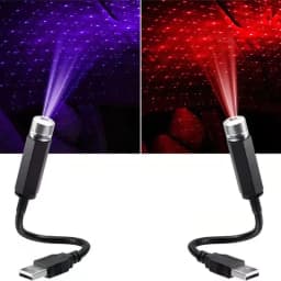 image-Car LED Starry Sky Night Light USB Powered Galaxy Star Projector Lamp For Car Roof Room Ceiling Decor Plug And Play