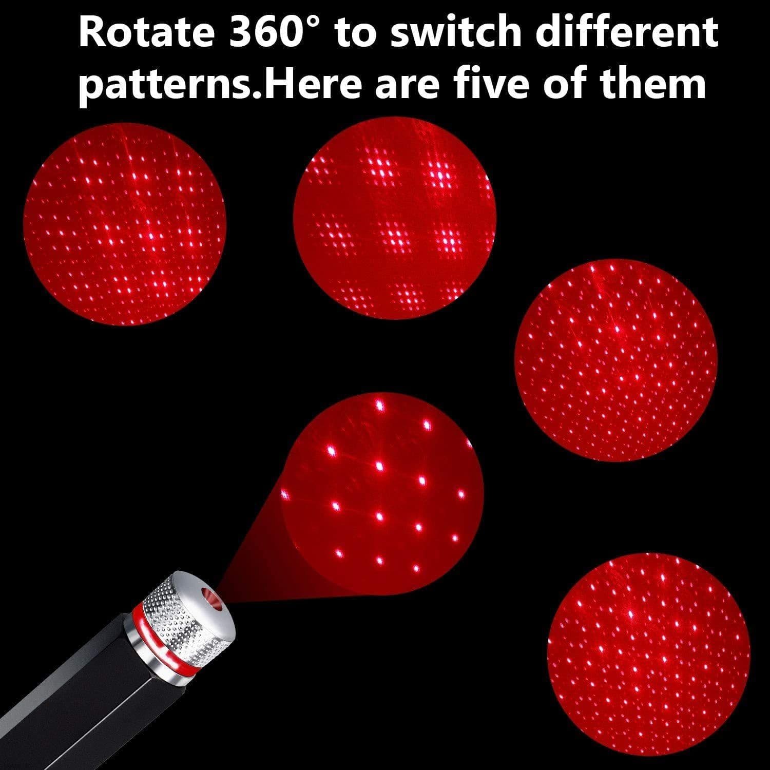image-Car LED Starry Sky Night Light USB Powered Galaxy Star Projector Lamp For Car Roof Room Ceiling Decor Plug And Play