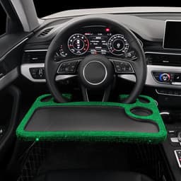 image-Car Steering Wheel Diamond Inlaid Interior Dining Table