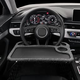 image-Car Steering Wheel Diamond Inlaid Interior Dining Table
