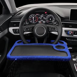 image-Car Steering Wheel Diamond Inlaid Interior Dining Table
