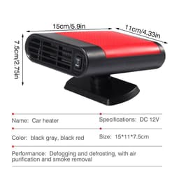 image-1000W Car Heater 12V Portable Electric Heating Fan Defogger Defroster Demister