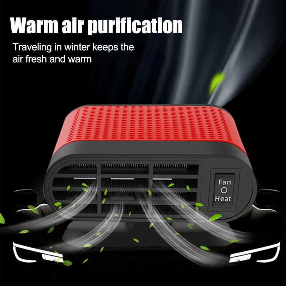 image-1000W Car Heater 12V Portable Electric Heating Fan Defogger Defroster Demister