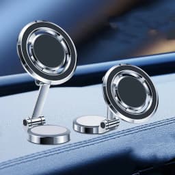 image-Mobile Phone Holder Clip Fixation Mount Phone Holder In Car Flexible Clip Double 360 Degree Stand Bracket Support