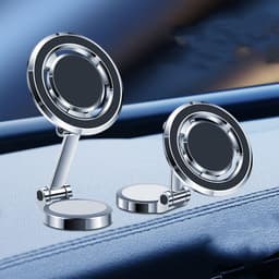 image-Mobile Phone Holder Clip Fixation Mount Phone Holder In Car Flexible Clip Double 360 Degree Stand Bracket Support