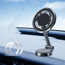 image-Mobile Phone Holder Clip Fixation Mount Phone Holder In Car Flexible Clip Double 360 Degree Stand Bracket Support