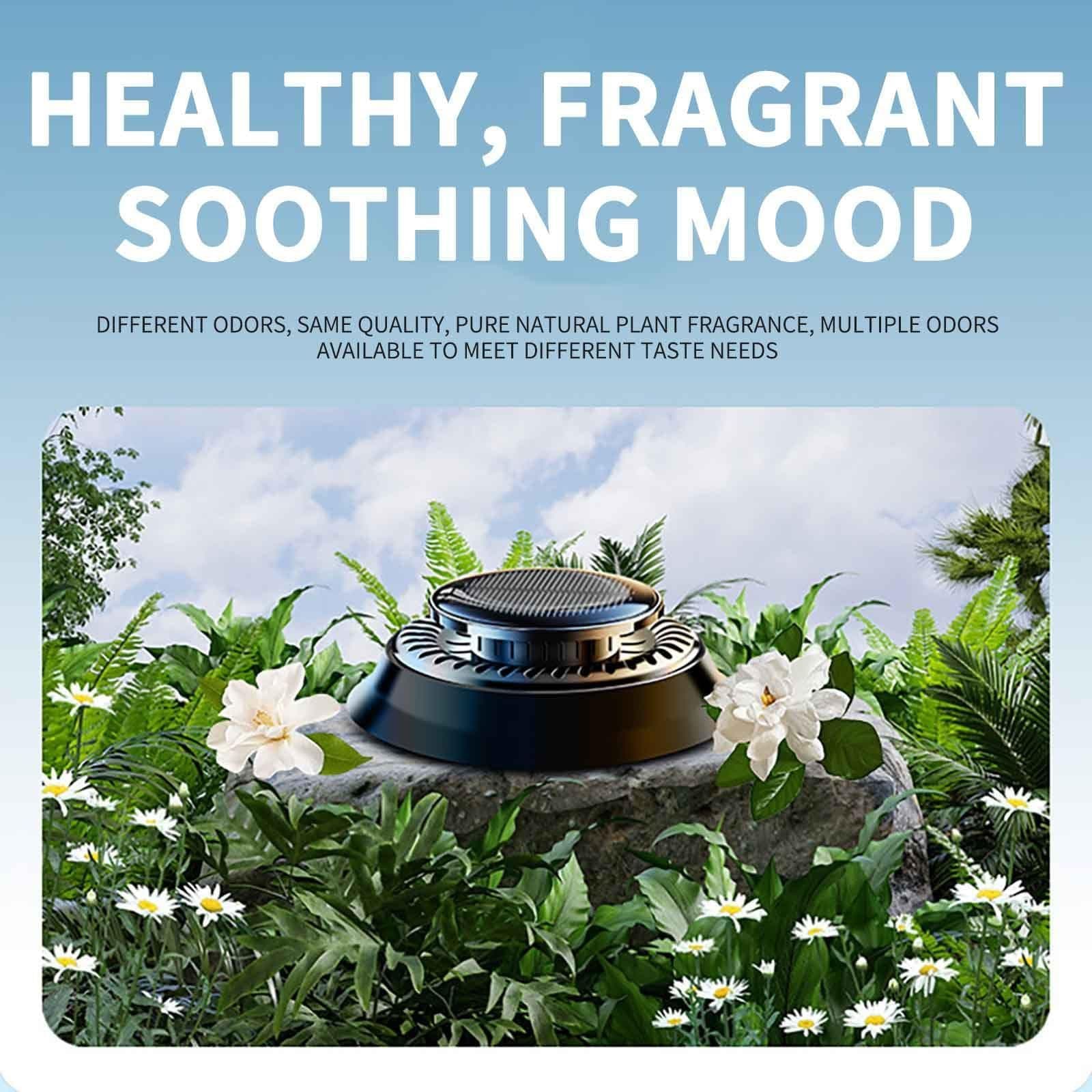 image-Car Air Freshener, Solar Rotating Car Essential Oil Diffuser, Car Interior Decor Accessories, Odor Eliminator For Car Office Home Car Aromatherapy Car Essential Oil Diffuser Auto Diffuser