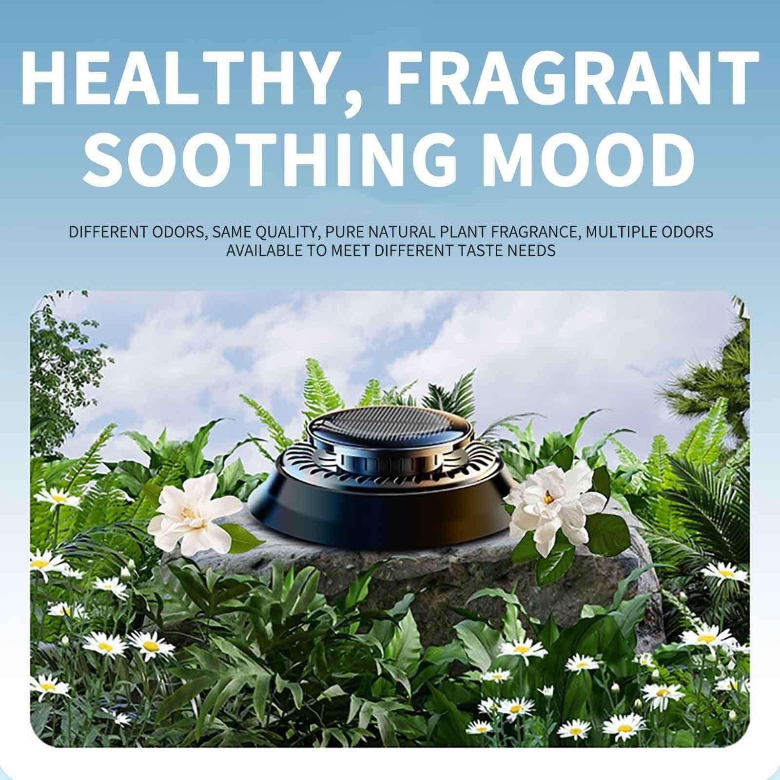 image-Car Air Freshener, Solar Rotating Car Essential Oil Diffuser, Car Interior Decor Accessories, Odor Eliminator For Car Office Home Car Aromatherapy Car Essential Oil Diffuser Auto Diffuser