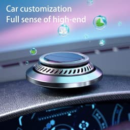 image-Car Air Freshener, Solar Rotating Car Essential Oil Diffuser, Car Interior Decor Accessories, Odor Eliminator For Car Office Home Car Aromatherapy Car Essential Oil Diffuser Auto Diffuser