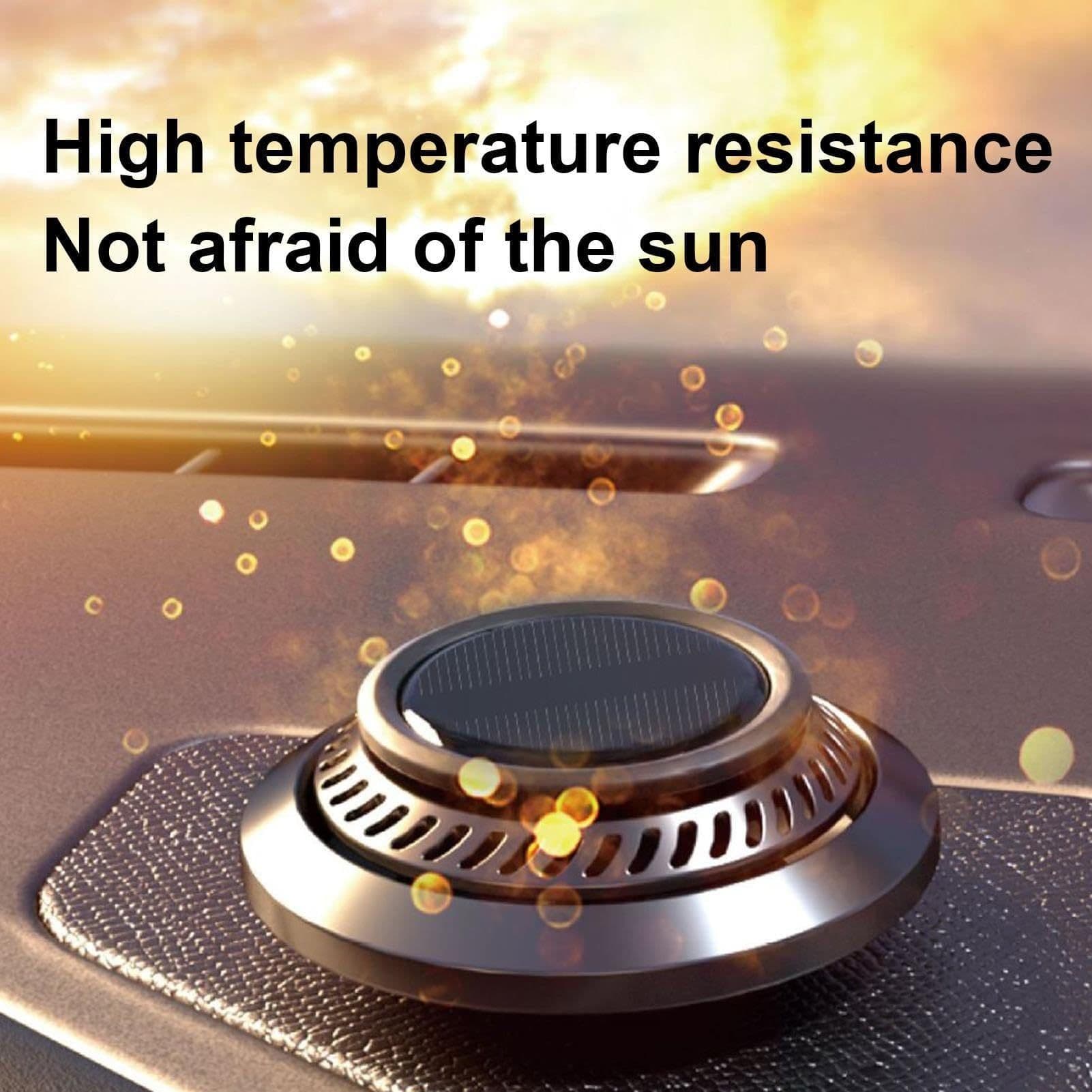image-Car Air Freshener, Solar Rotating Car Essential Oil Diffuser, Car Interior Decor Accessories, Odor Eliminator For Car Office Home Car Aromatherapy Car Essential Oil Diffuser Auto Diffuser