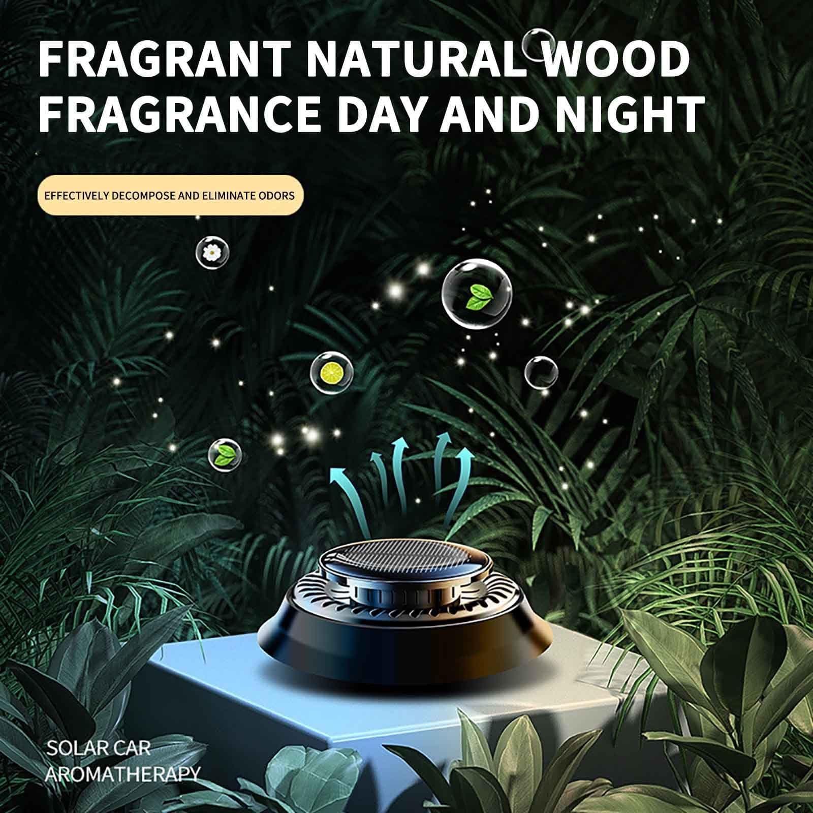 image-Car Air Freshener, Solar Rotating Car Essential Oil Diffuser, Car Interior Decor Accessories, Odor Eliminator For Car Office Home Car Aromatherapy Car Essential Oil Diffuser Auto Diffuser