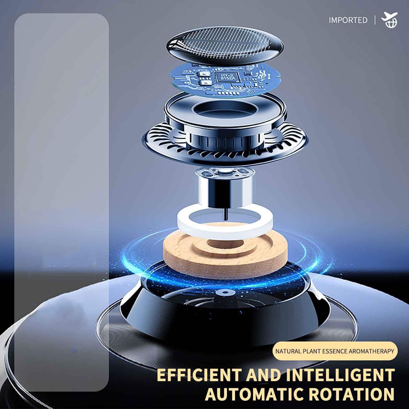 image-Car Air Freshener, Solar Rotating Car Essential Oil Diffuser, Car Interior Decor Accessories, Odor Eliminator For Car Office Home Car Aromatherapy Car Essential Oil Diffuser Auto Diffuser
