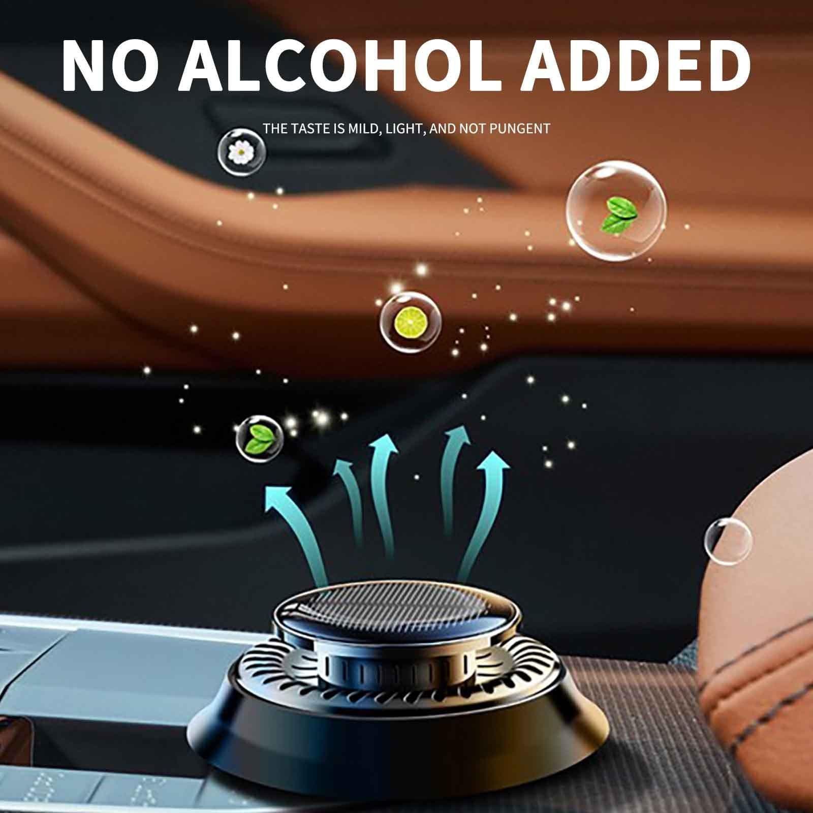 image-Car Air Freshener, Solar Rotating Car Essential Oil Diffuser, Car Interior Decor Accessories, Odor Eliminator For Car Office Home Car Aromatherapy Car Essential Oil Diffuser Auto Diffuser