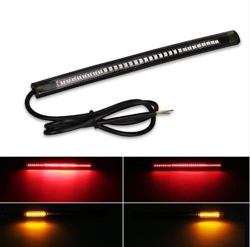 image-Universal Flexible Led Strip Tail Stop Light Motorcycle 48 SMD Led Tail Turn Signal Brake License Plate Light Strip Motorcycle