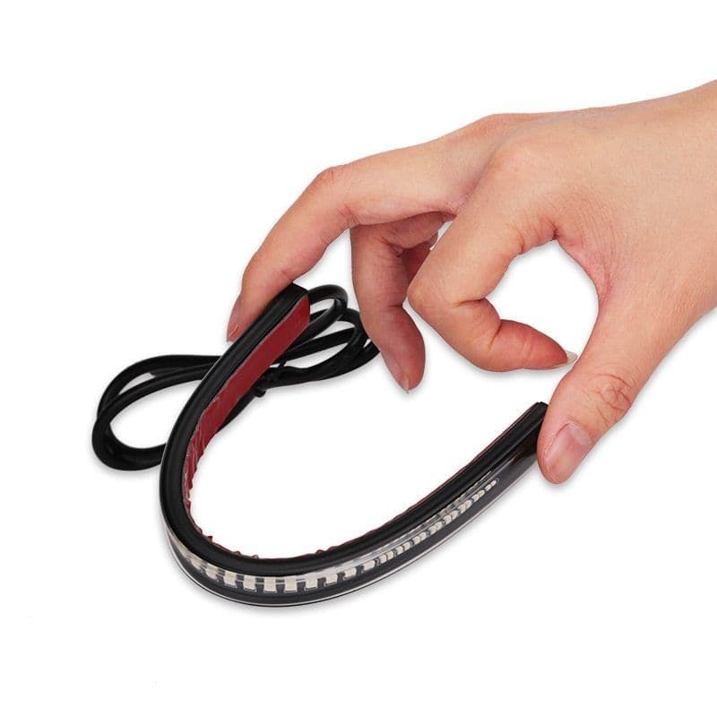 image-Universal Flexible Led Strip Tail Stop Light Motorcycle 48 SMD Led Tail Turn Signal Brake License Plate Light Strip Motorcycle