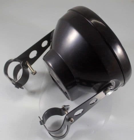 image-Motorcycle Headlight Turn Signal Indicator Blinker Light With Bracket Headlamp For Cafe Racer