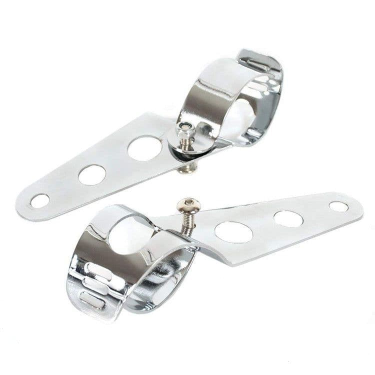 image-Motorcycle Headlight Turn Signal Indicator Blinker Light With Bracket Headlamp For Cafe Racer
