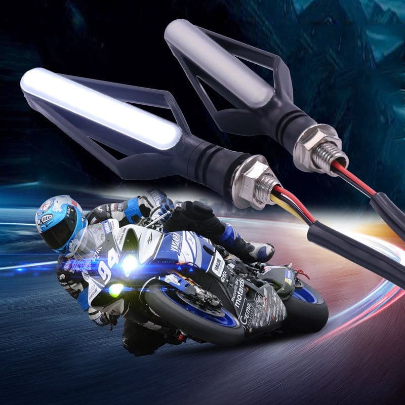 image-Fire arrow motorcycle turn signal running water brake light