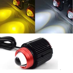 image-Small Steel Cannon LED Spotlight Motorcycle Lens Spotlight