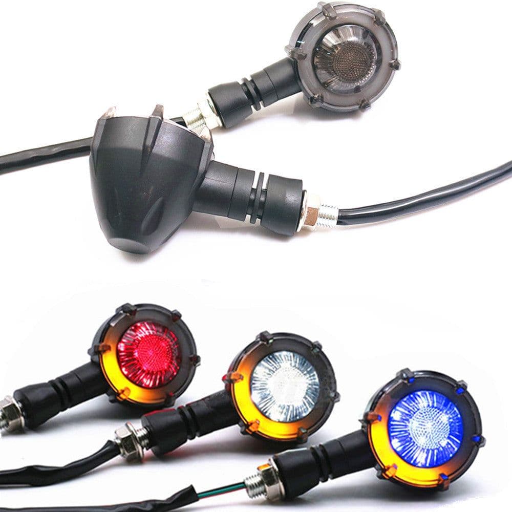 image-Turn Signal Lights, Motorcycle Modification LED Two-Color Water Indicator Signal